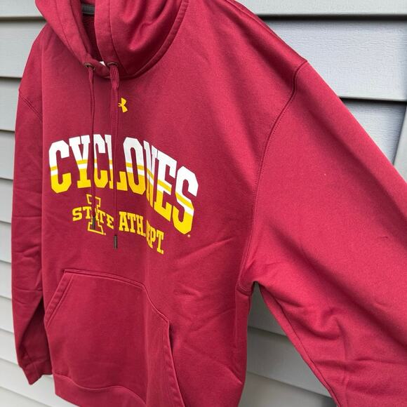 Iowa State Cyclones size L Under Armour Athletic Dept. Hoodie Sweatshirt - Picture 5 of 10